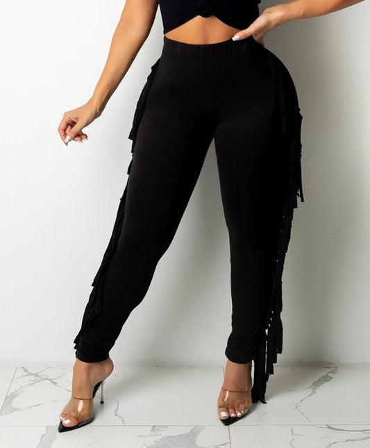 Fringe Leg Fitted Pants (Plus) ONLINE WOMENS CLOTHING BOUTIQUE, WOMENS ONLINE BOUTIQUE NEAR ME