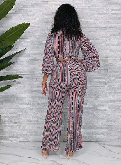 Cross Front Crop Top & Pants Set