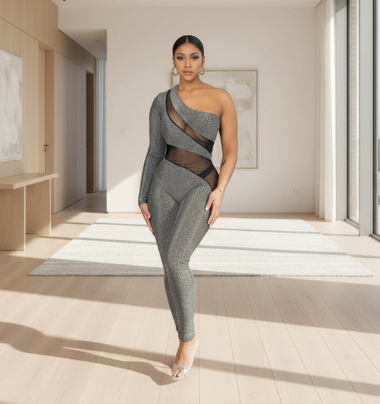 One Shoulder Lurex Jumpsuit ONLINE WOMENS CLOTHING BOUTIQUE, WOMENS ONLINE BOUTIQUE NEAR ME